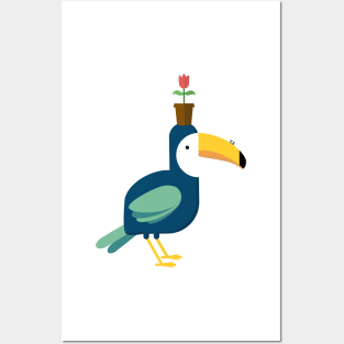 Toucan Flowerpot Posters and Art